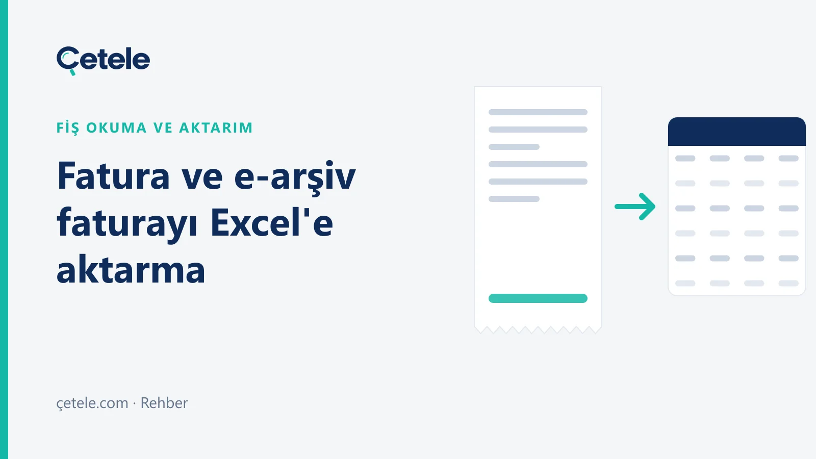 E-arşiv fatura PDF'inden satıcı, VKN, matrah ve KDV sütunlu Excel tablosuna