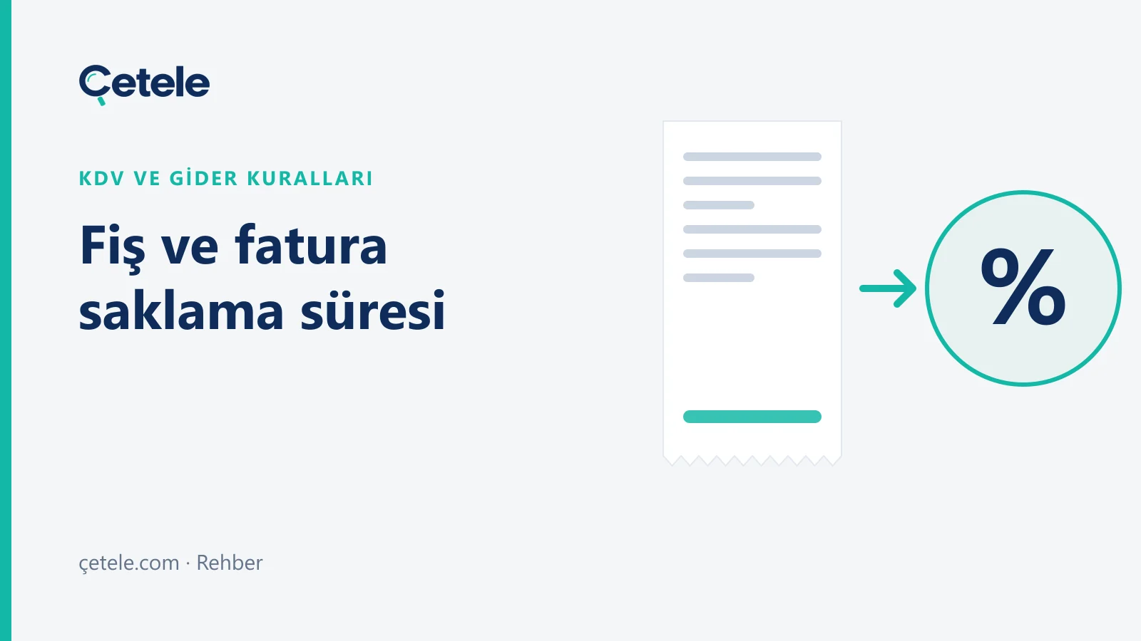 Yıllara göre dosyalanmış fiş ve fatura arşivi ile saklama süresi takvimi