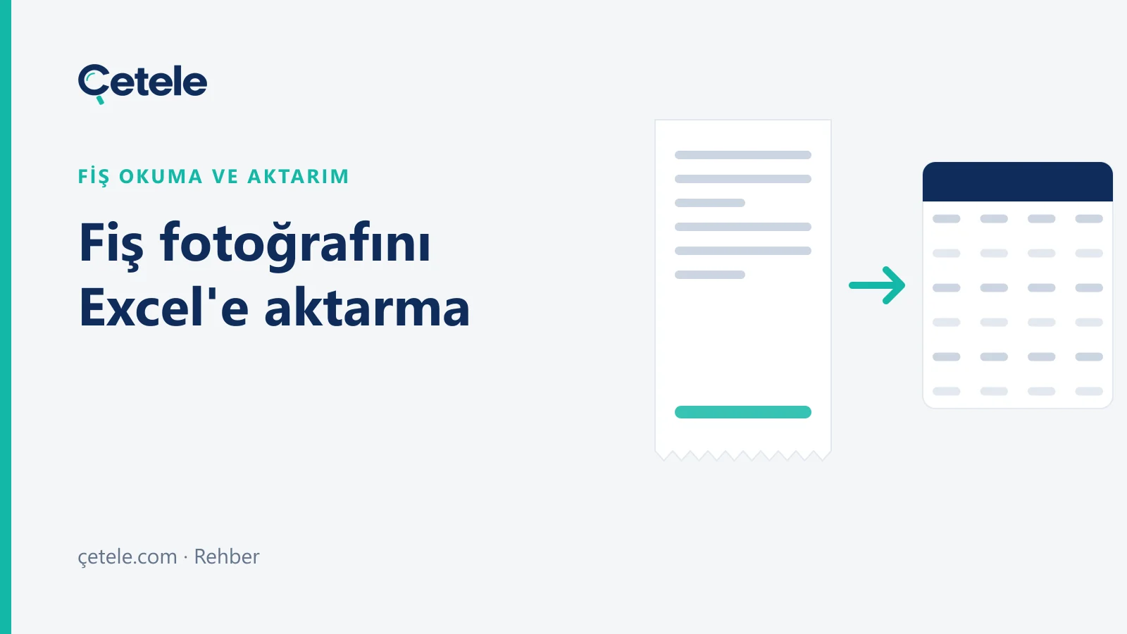 Fiş fotoğrafından KDV oranlarına göre ayrılmış Excel tablosuna dönüşüm