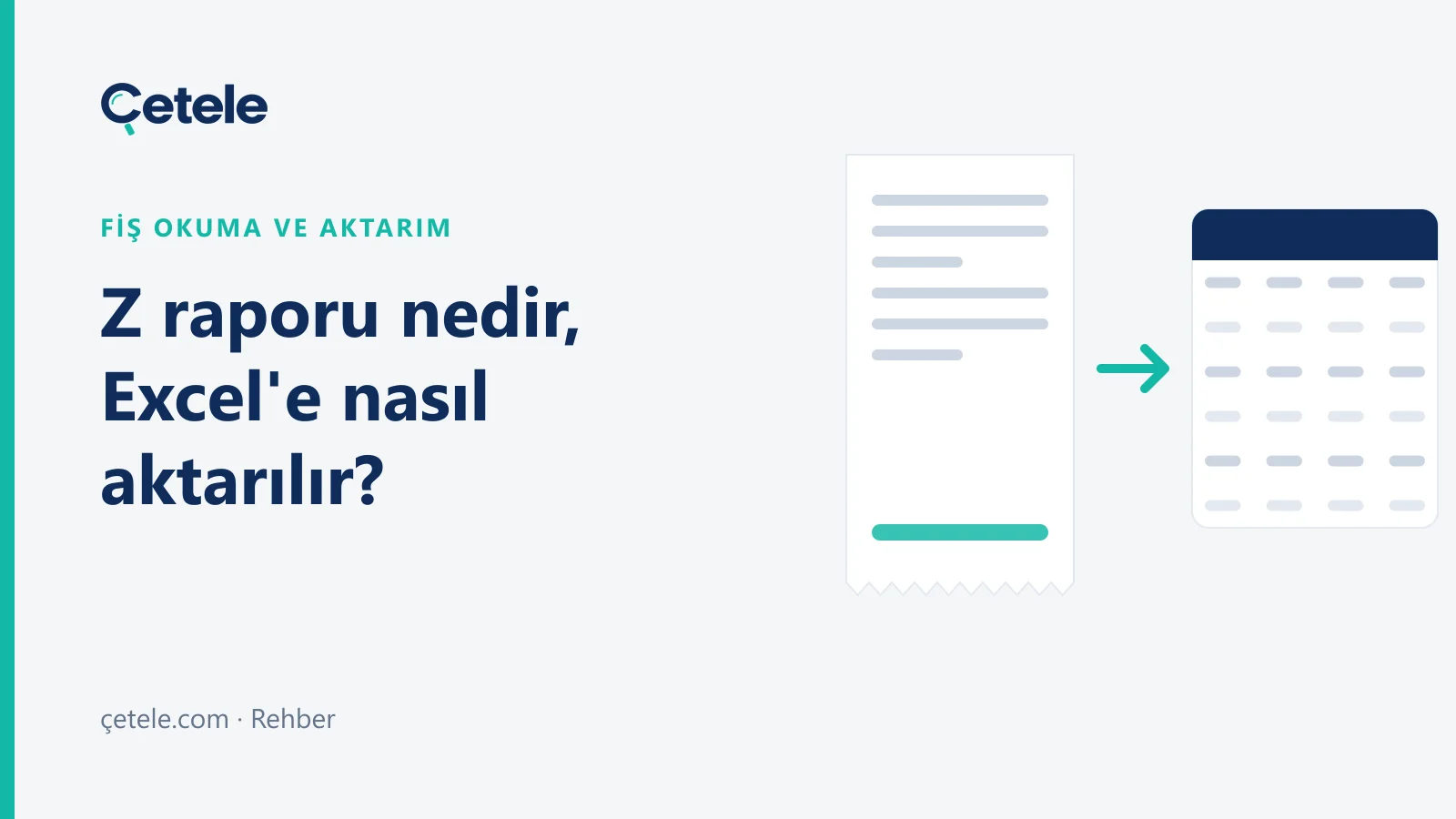 Yazar kasa Z raporundan KDV oranlarına ve ödeme türüne göre ayrılmış tabloya